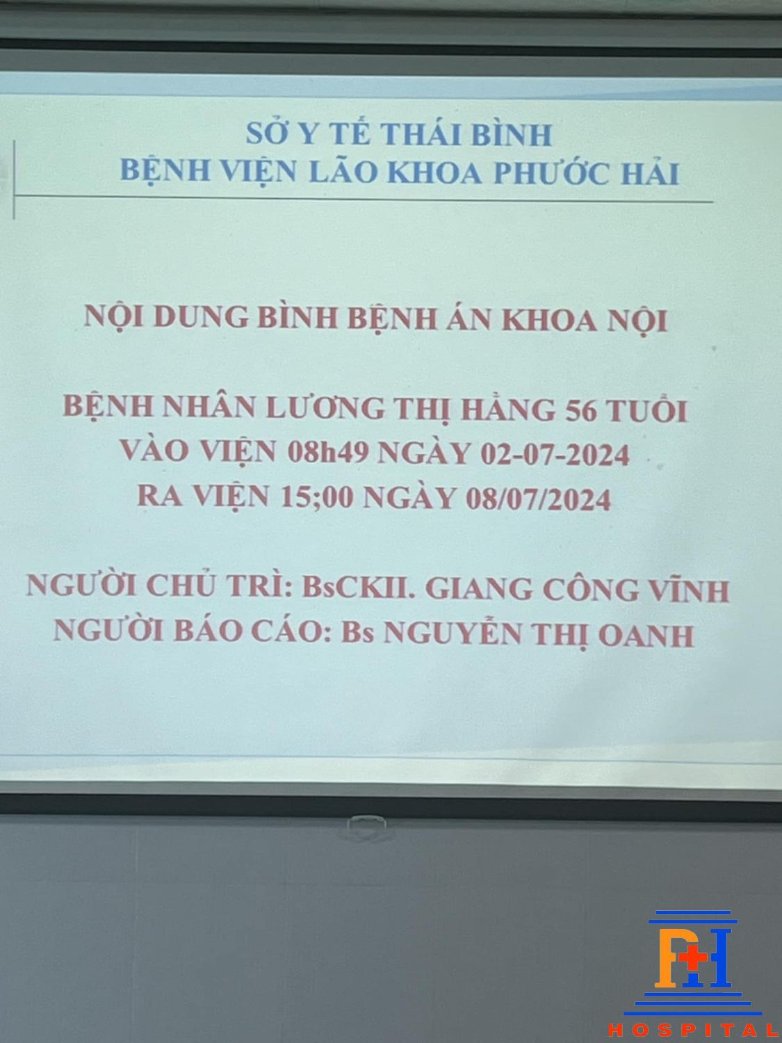 SINH HOẠT CHUYÊN MÔN TẠI BỆNH VIỆN